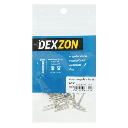 สกรูเกลียวปล่อย TF DEXZON 4X3/4 นิ้ว แพ็ก 30 ชิ้น_2