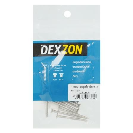สกรูเกลียวปล่อย TF DEXZON 6X1-1/2 นิ้ว แพ็ก 15 ชิ้น_2