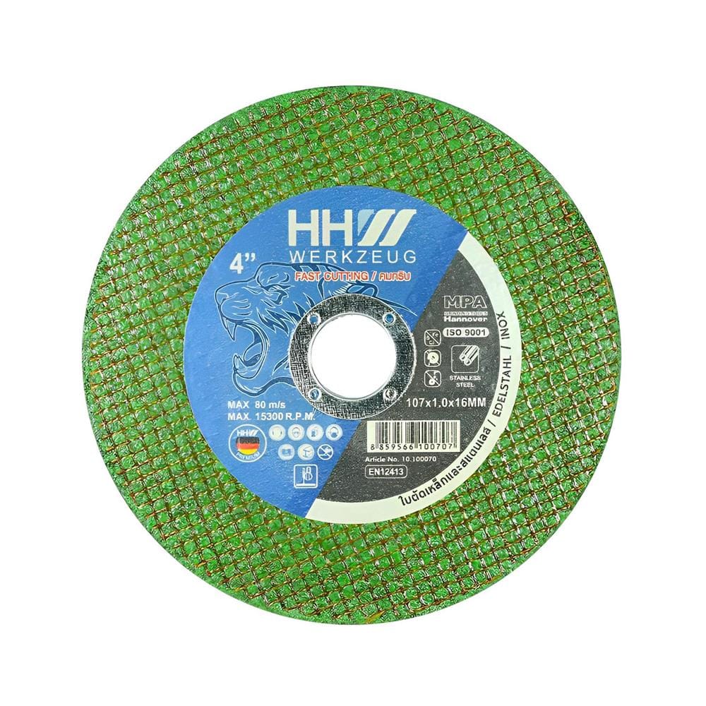 ใบตัด HHW FAST CUT 4 นิ้ว x 1.0 มม. สีเขียว