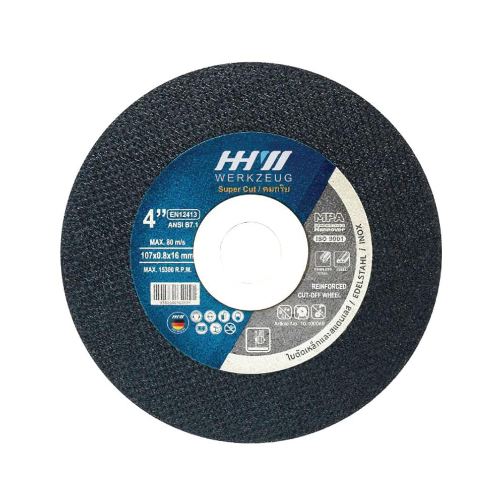 ใบตัด HHW SUPER CUT 4 นิ้ว x 0.8 มม. สีดำ