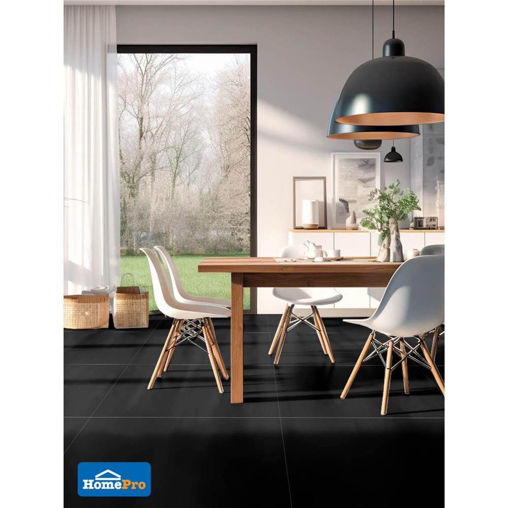 กระเบื้องพื้นพอร์ซเลน 60x90 ซม. MAxIMUS แอสโทรฟิล ดำ A 1.08 ตร.ม.