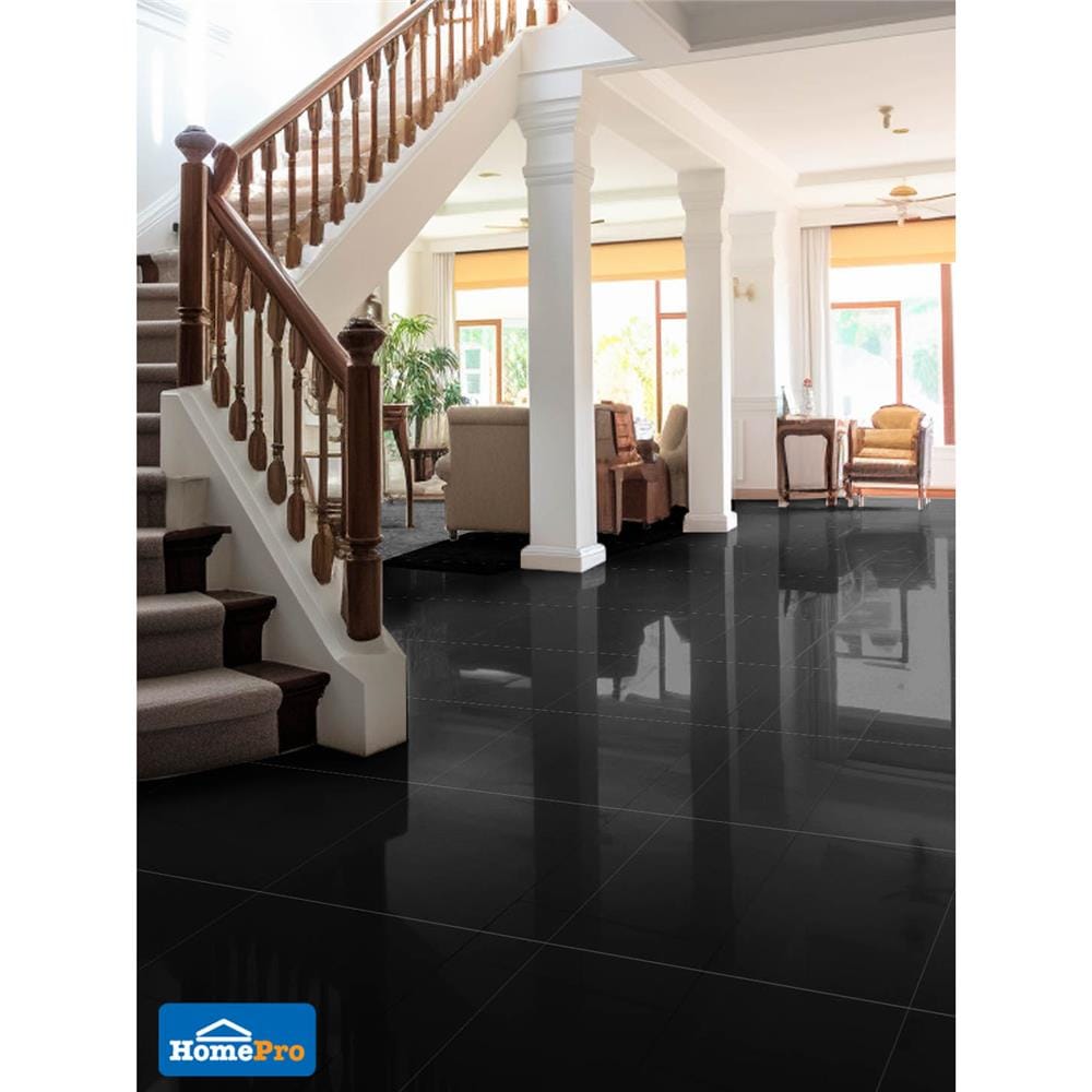 กระเบื้องพื้นพอร์ซเลน 60x90 ซม. MAxIMUS แอสโทรฟิล ดำ A 1.08 ตร.ม.