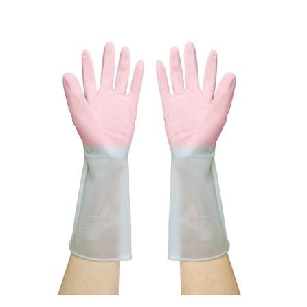 ถุงมืออเนกประสงค์ PVC POLY-BRITE 2TONE SIZE M สีขาว/ชมพู_3