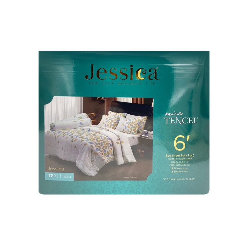 ชุดผ้าปูที่นอน 6 ฟุต 5 ชิ้น JESSICA TENCEL 20164-T821