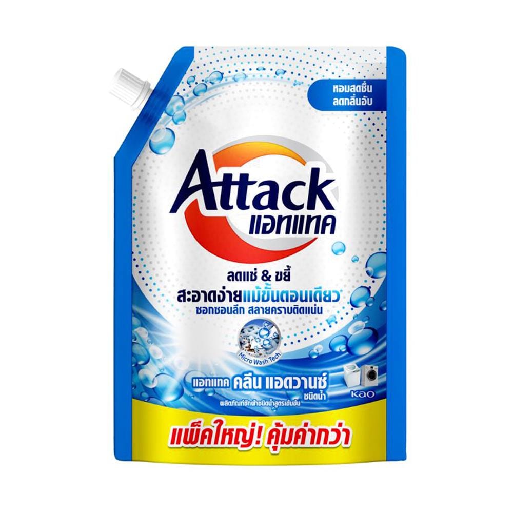 รีฟิลน้ำยาซักผ้า ATTACK 1400 มล. CLEAN ADVANCE