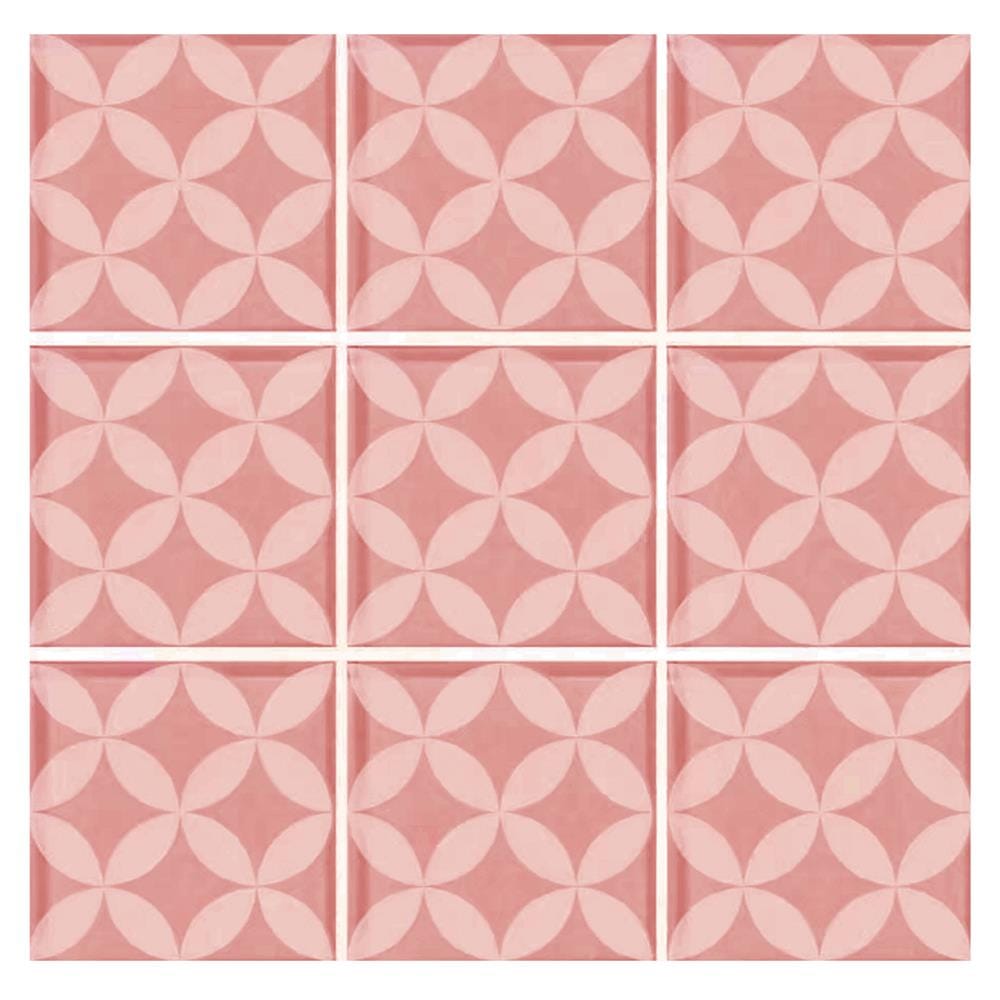 โมเสคแก้ว 30x30 ซม. GLASCERA ลอร์ลา พิ้งค์ โกลด์ สีชมพู