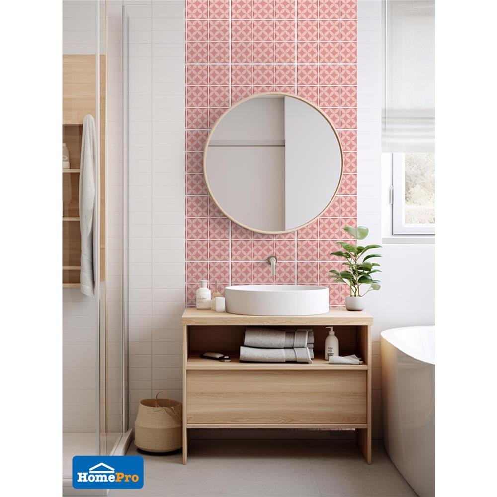 โมเสคแก้ว 30x30 ซม. GLASCERA ลอร์ลา พิ้งค์ โกลด์ สีชมพู