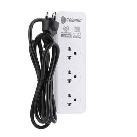 รางปลั๊กไฟ 3 ช่อง 3 USB TOSHINO CW-33USB 2 เมตร_0