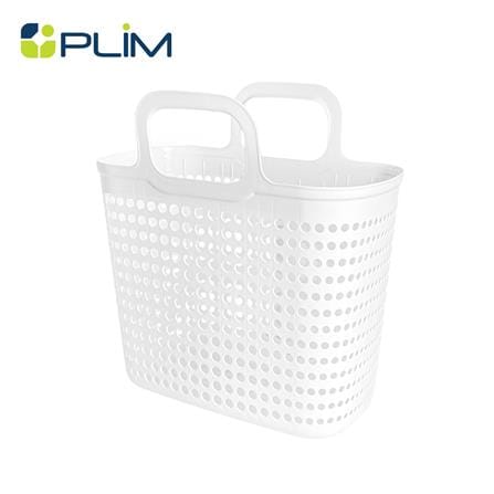 ตะกร้าผ้าเหลี่ยมหูหิ้ว PLIM BUBBLE SIZE L สีขาว_0