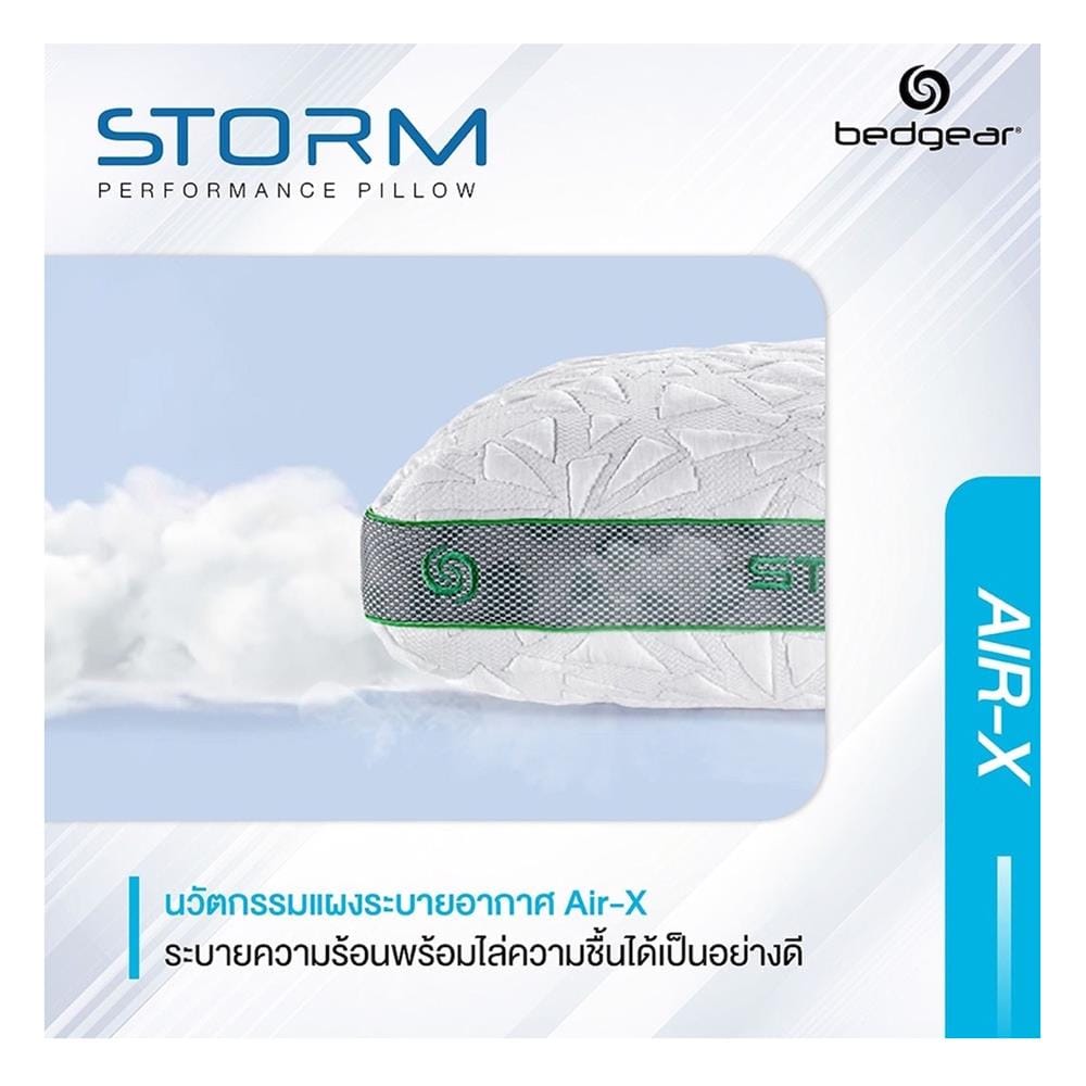 หมอนสุขภาพ โฟม BEDGEAR STORM 3.0 20x26 นิ้ว สีขาว