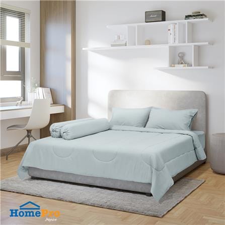 ชุดผ้าปูที่นอน 6 ฟุต 6 ชิ้น HOME LIVING STYLE AIR-FEEL สี BLUE_0