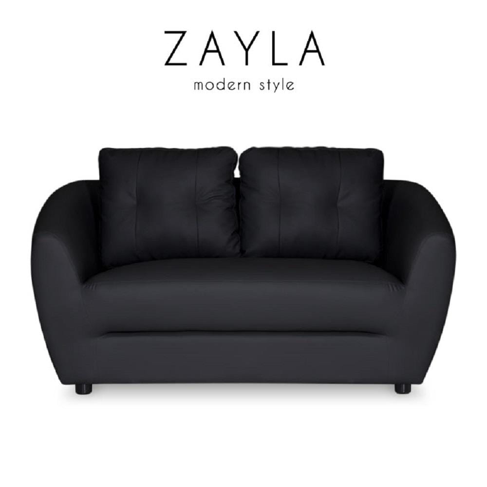 โซฟา 2 ที่นั่ง AS FURNITURE ZAYLA LBKD36 PVC สีดำ