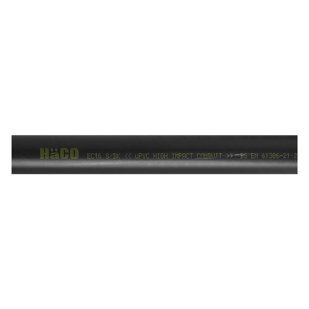 ท่อตรง PVC HACO EC16 16 มม.&nbsp;2.90 ม. สีดำ