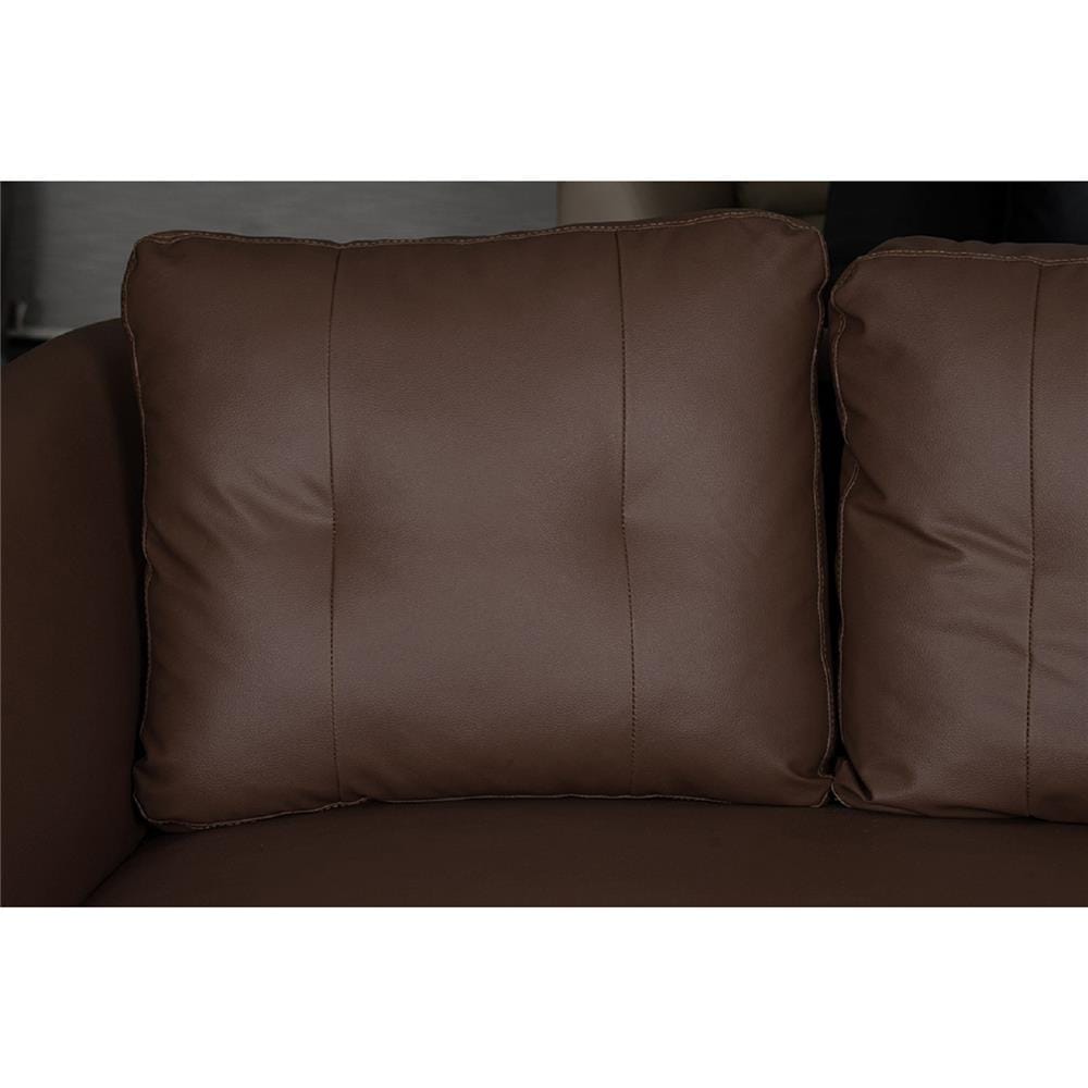 โซฟา 2 ที่นั่ง AS FURNITURE ZAYLA LBWD42 PVC สีน้ำตาลเข้ม