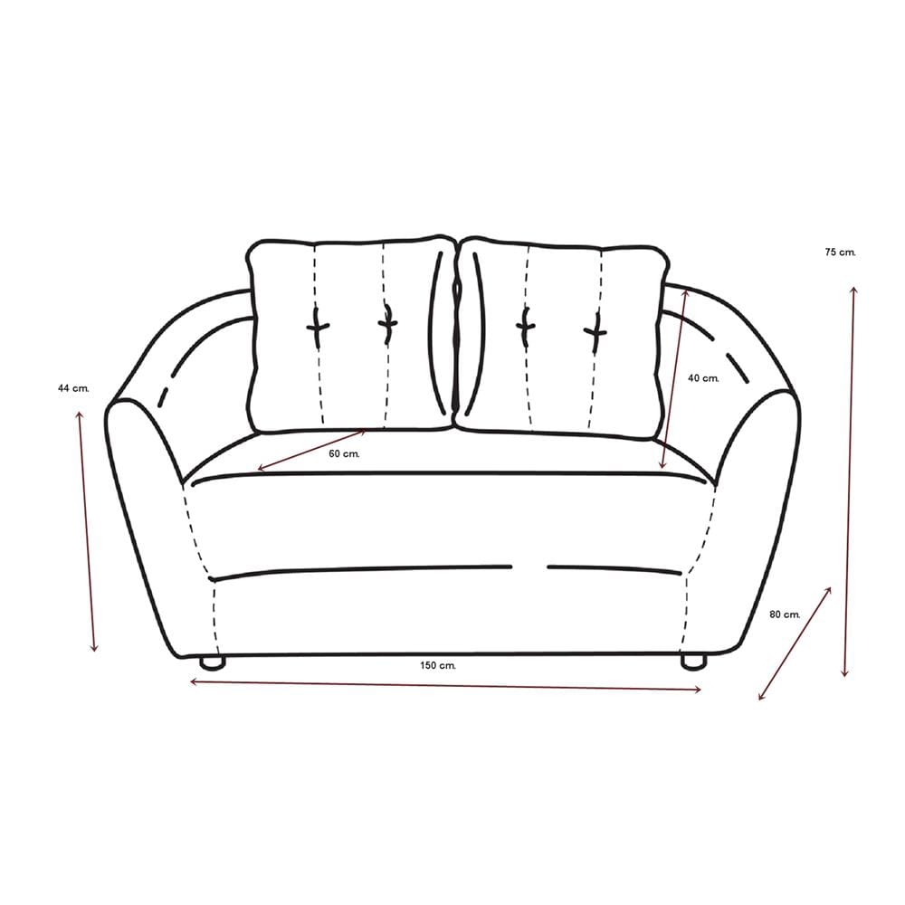 โซฟา 2 ที่นั่ง AS FURNITURE ZAYLA LBWB21 PVC สีน้ำตาลอ่อน
