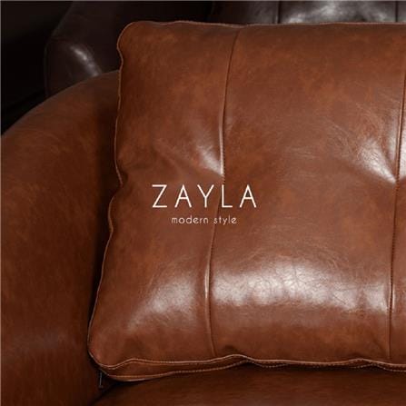 โซฟา 2 ที่นั่ง AS FURNITURE ZAYLA LBWB21 PVC สีน้ำตาลอ่อน_3