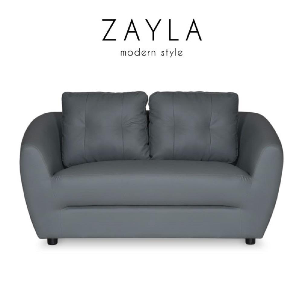 โซฟา 2 ที่นั่ง AS FURNITURE ZAYLA LGYD10 PVC สีเทา
