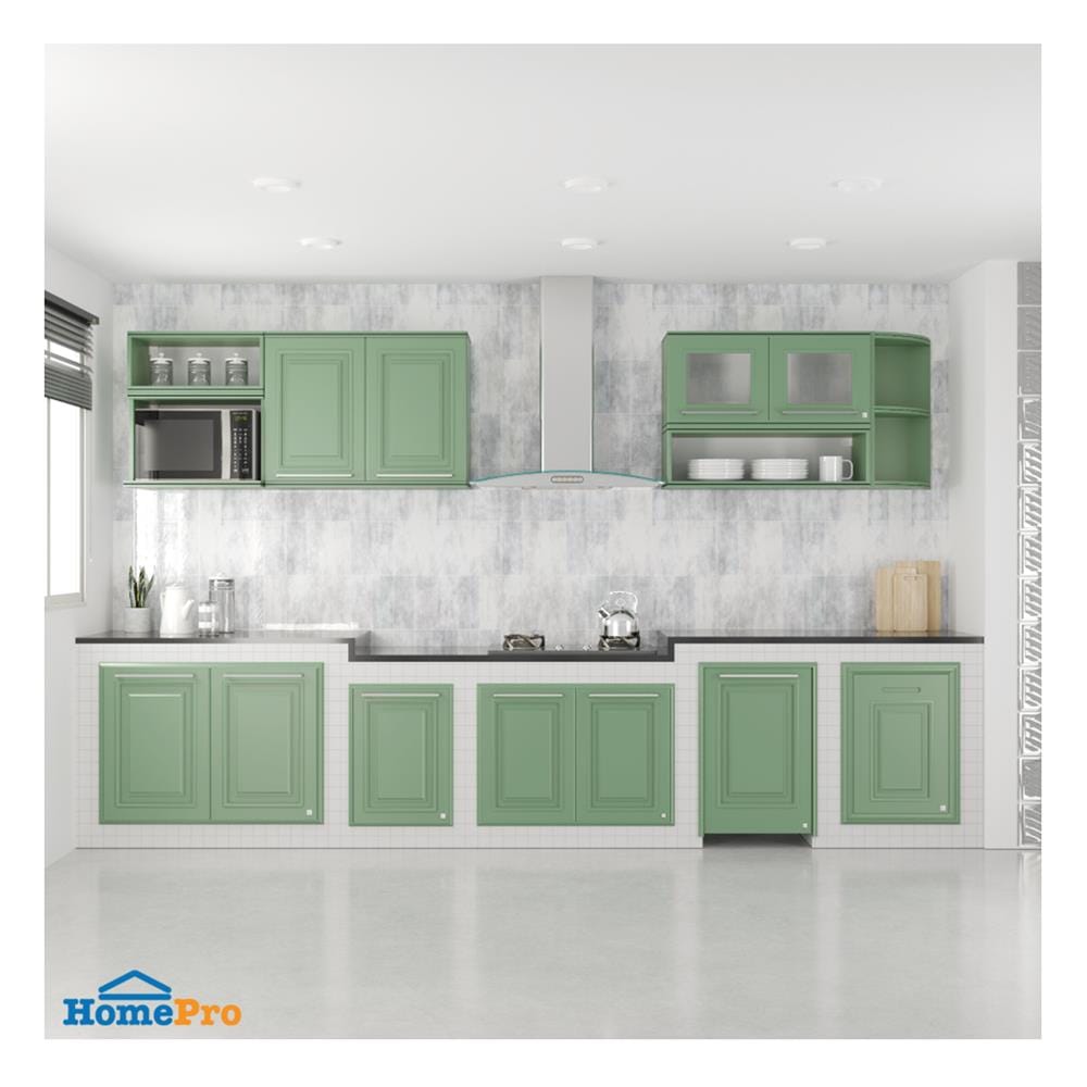 ชั้นจบมุมโค้ง KING PLATINUM 32X67.8 ซม. สีเขียวพิสตาชิโอ
