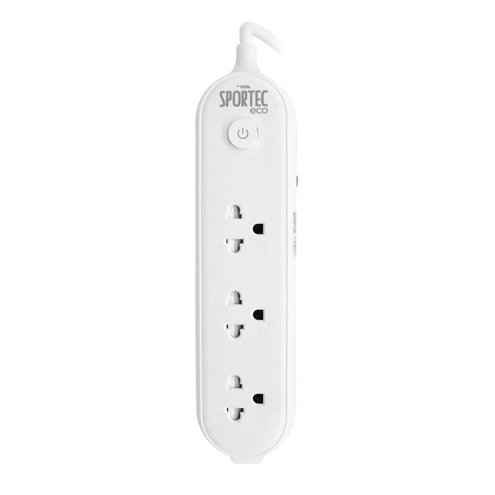 รางปลั๊กไฟ 3 ช่อง 1 สวิตซ์ VOX EC01-1301 3 เมตร สีขาว