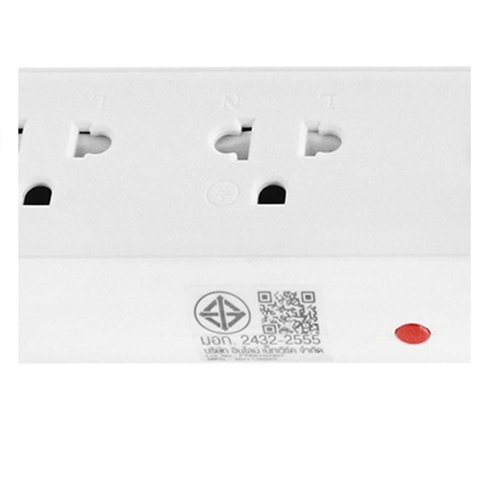 รางปลั๊กไฟ 3 ช่อง 1 สวิตซ์ VOX EC01-1301 3 เมตร สีขาว