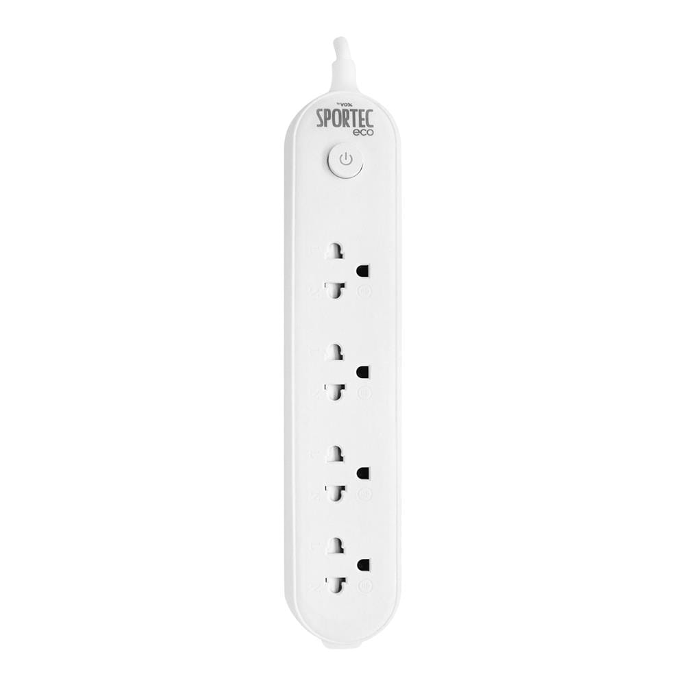 รางปลั๊กไฟว็อกซ์ 4 ช่อง 1 สวิตซ์ VOX EC01-140WH 3 เมตร สีขาว