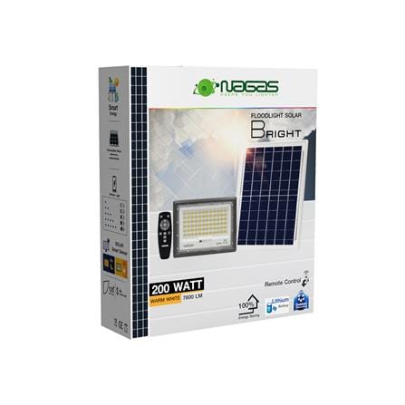 ไฟสปอตไลท์ SOLAR NAGAS BRIGHT 200 วัตต์ WARM WHITE สีเทา_5