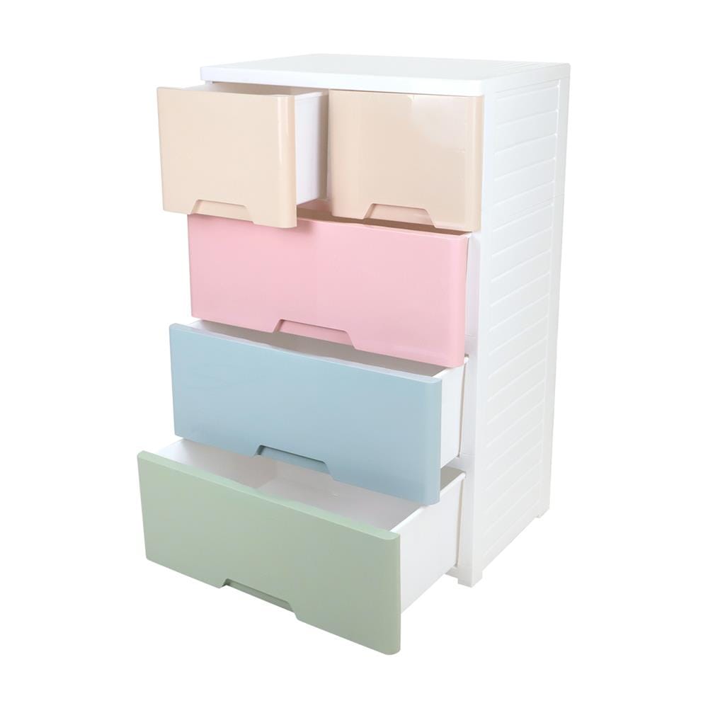 ตู้ลิ้นชัก 4 ชั้นทึบ STACKO NEAT 65x46x105 ซม. PASTEL
