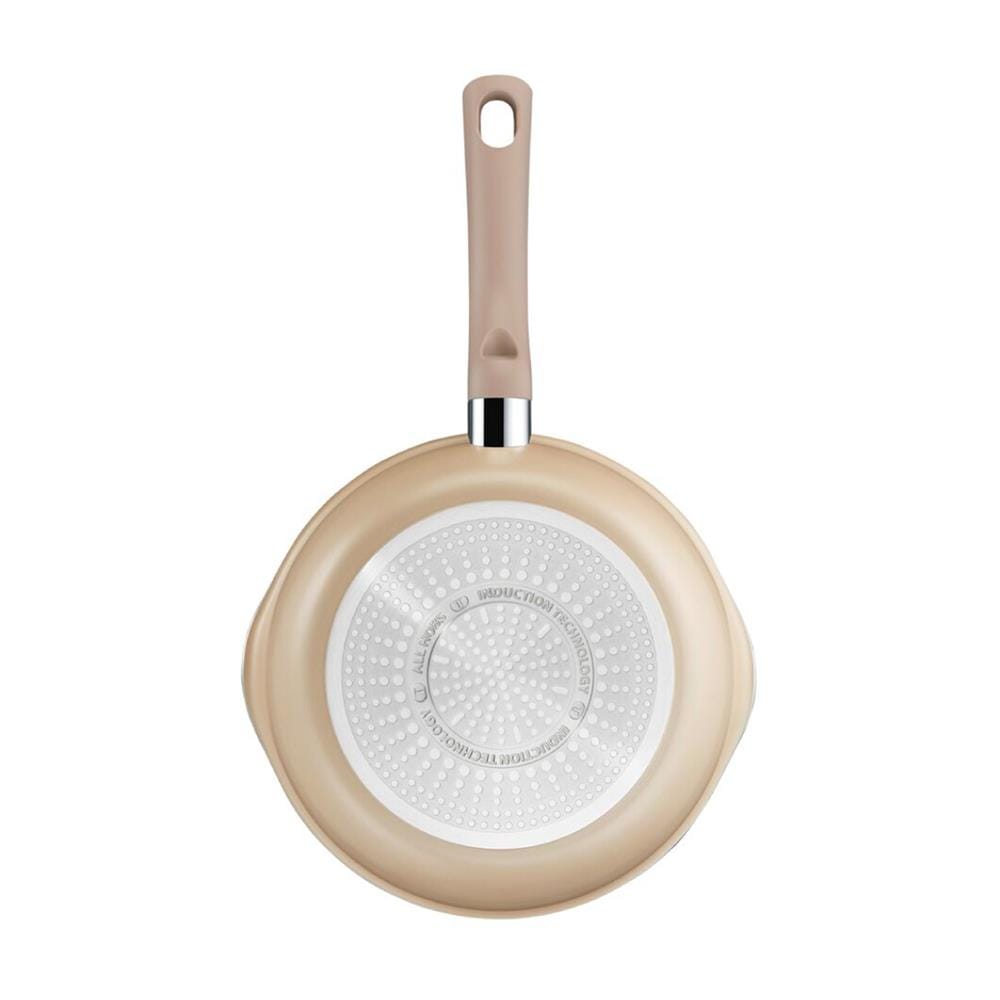 กระทะลึกพร้อมฝา 22 ซม. TEFAL ONE PICK POT PAN สีครีม
