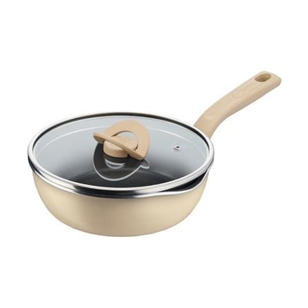 กระทะลึกพร้อมฝา 22 ซม. TEFAL ONE PICK POT PAN สีครีม_0