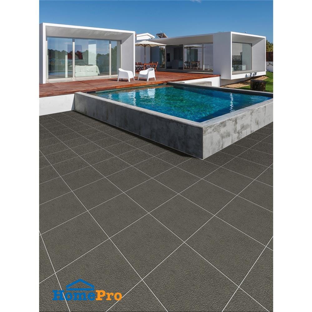 กระเบื้องพื้นพอร์ซเลน  CERGRES 40x40 ซม. เคลเมนต์รัฟ เทาเข้ม A 0.96 ตร.ม.