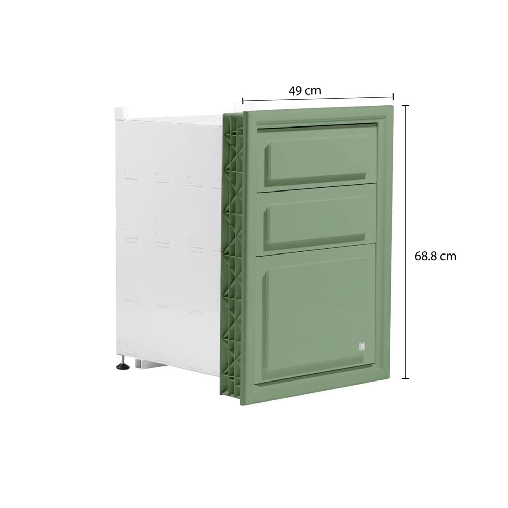 ตู้ลิ้นชัก 3 ชั้น KING PLATINUM 49X68.8 ซม. สีเขียวพิสตาชิโอ
