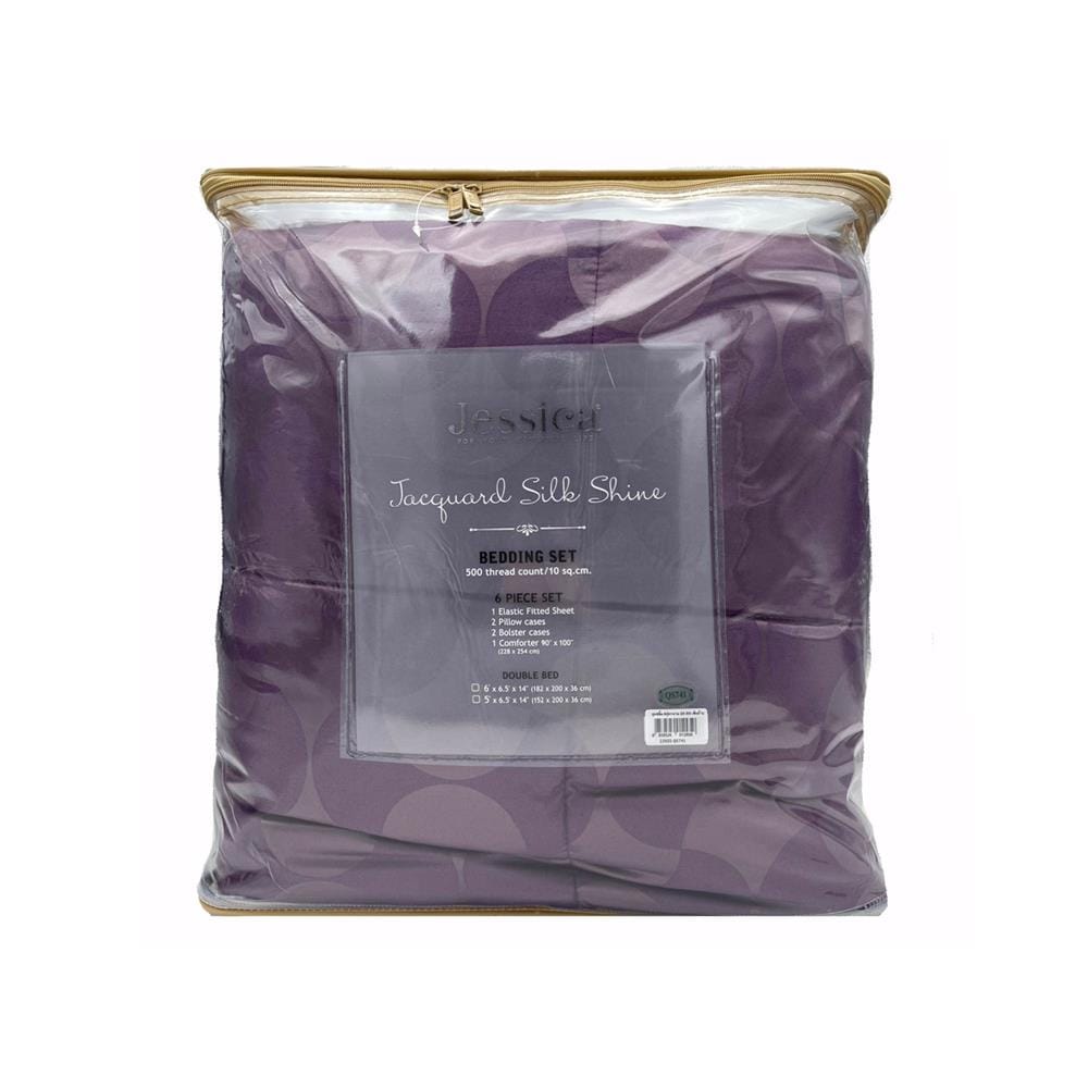ชุดผ้าปูที่นอน 6 ฟุต 6 ชิ้น JESSICA SILKSHINE 22033QS741