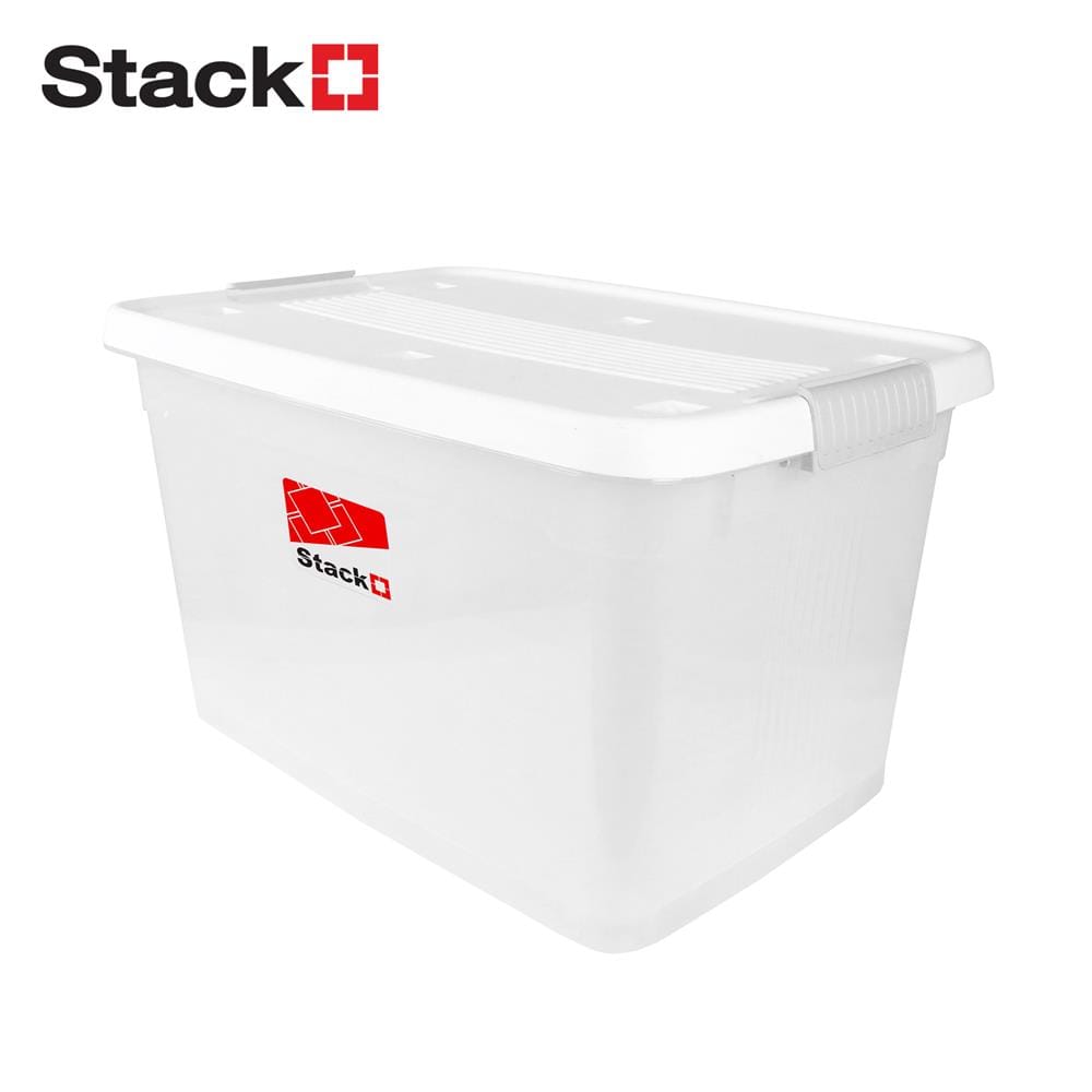 กล่องเก็บของ STACKO 6644 50 ลิตร 59.5x38.2x28 ซม. สีขาว_0