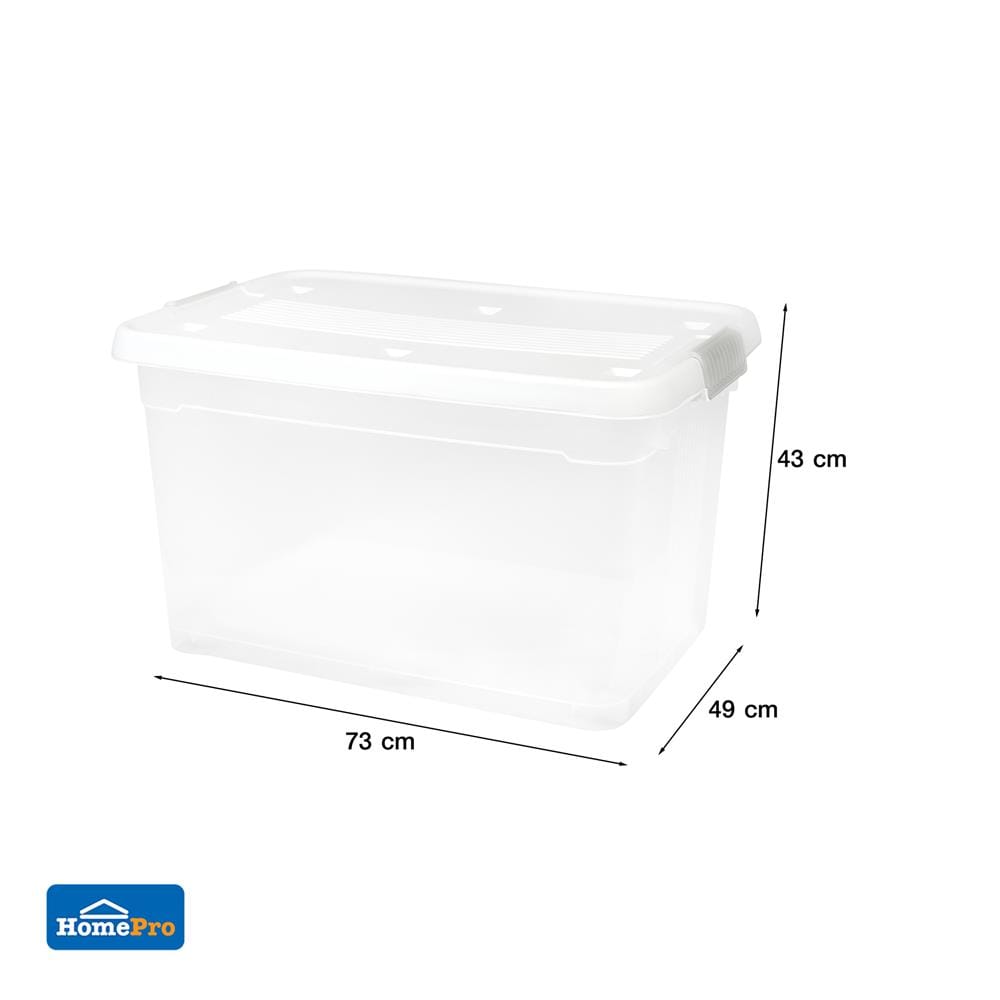 กล่องเก็บของ STACKO 6645 100 ลิตร 73x49x43 ซม. สีขาว