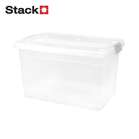 กล่องเก็บของ STACKO 6645 100 ลิตร 73x49x43 ซม. สีขาว
