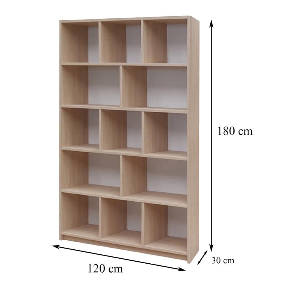ชั้นวางของทึบ 13 ช่อง FURDINI HPN-14 สี WHITE OAK/ขาว