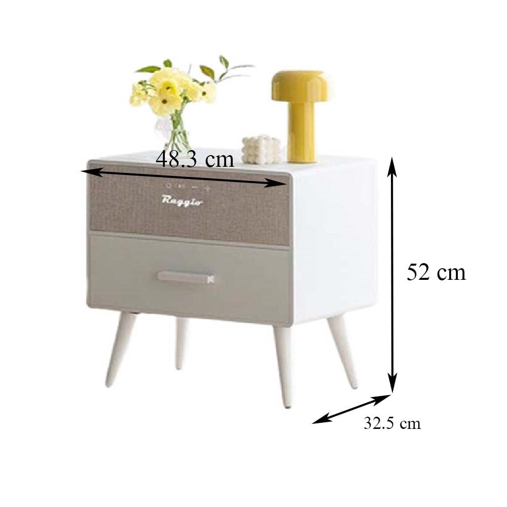 โต๊ะข้างอัจฉริยะ RAGGIO STN-480 สีขาว