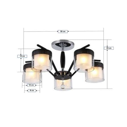 ไฟถาด NEOLIGHT 06462-5 สีดำ/เงิน/ขาว 5 หัว_2