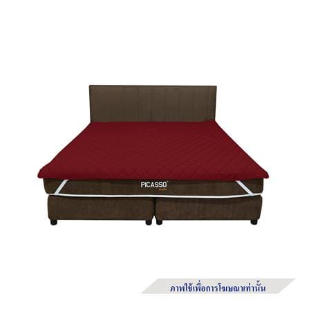 ผ้ารองกันเปื้อน TWIN SIZE PICASSO SMILE สี DARK RED_4