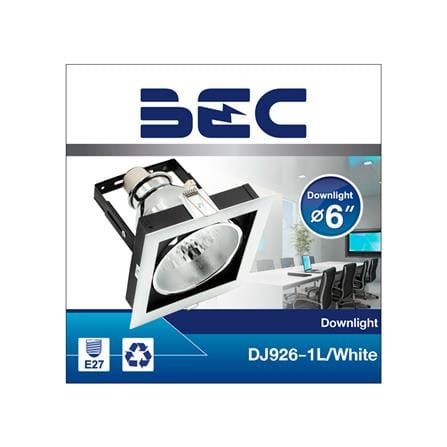 ดาวน์ไลท์ BEC DJ926-1L 6 นิ้ว สีขาว เหลี่ยม_4