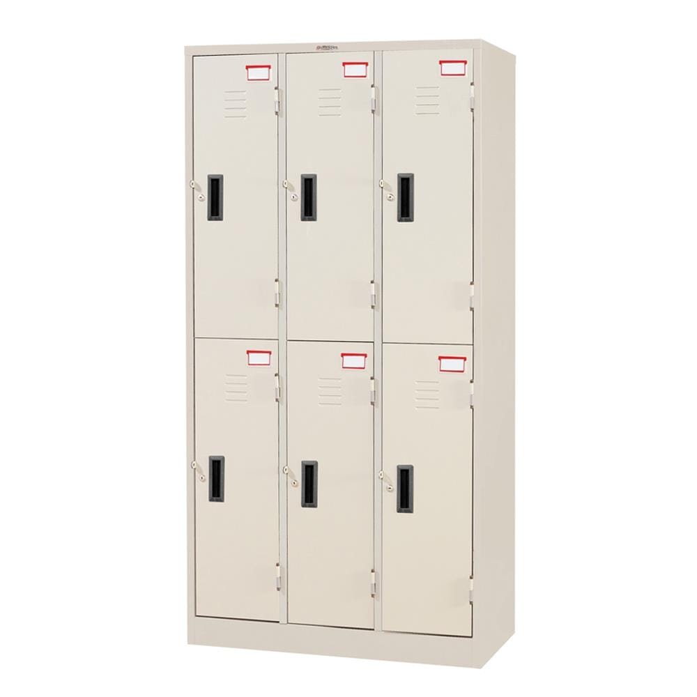 ตู้ล็อกเกอร์ 6 ประตู SURE LK-006 สีครีม