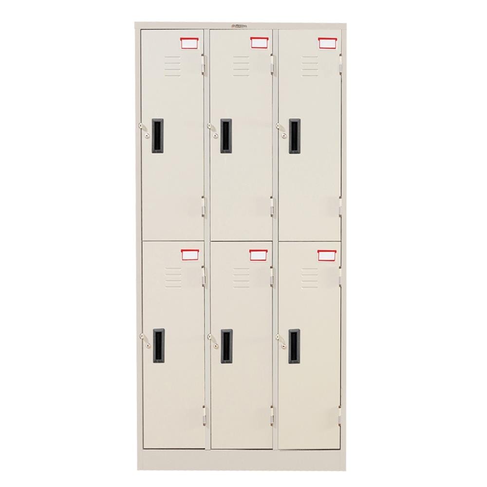 ตู้ล็อกเกอร์ 6 ประตู SURE LK-006 สีครีม