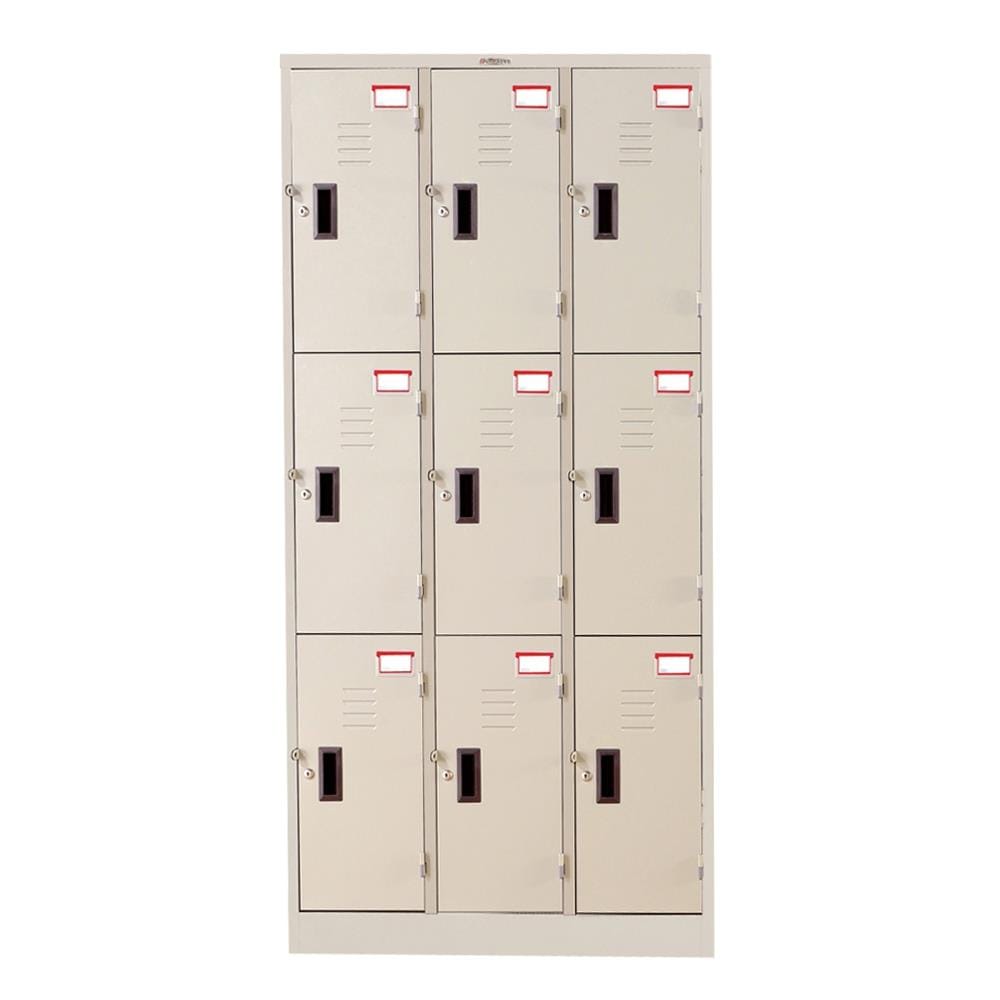 ตู้ล็อกเกอร์ 9 ประตู SURE LK-009 สีครีม