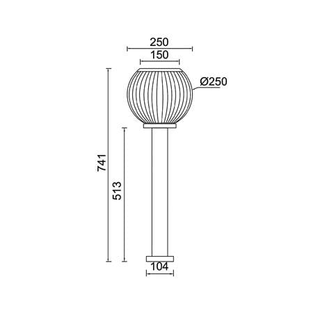 ไฟทางเดิน SOLAR LUMAX 74-A0010_1 24 วัตต์ DAYLIGHT/COOL WHITE/WARM WHITE_6