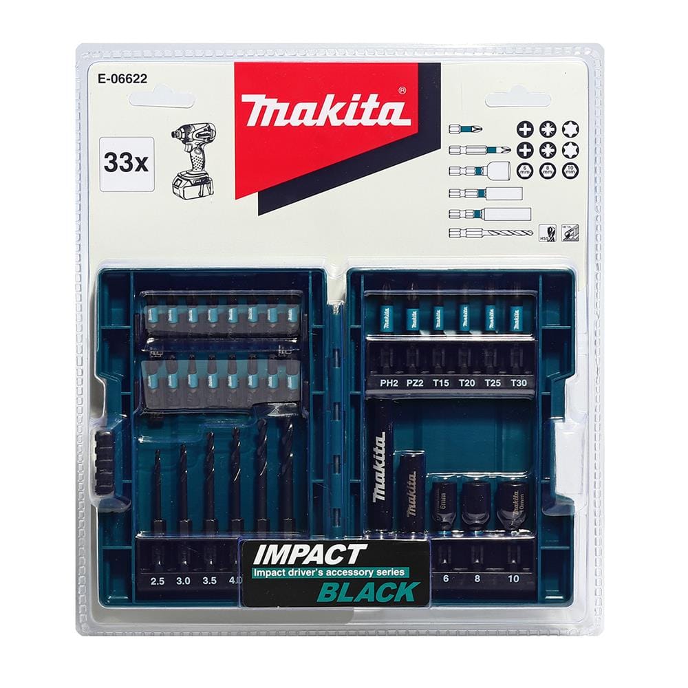 ชุดดอกไขควง พร้อมกล่อง MAKITA E-06622 33 ชิ้น