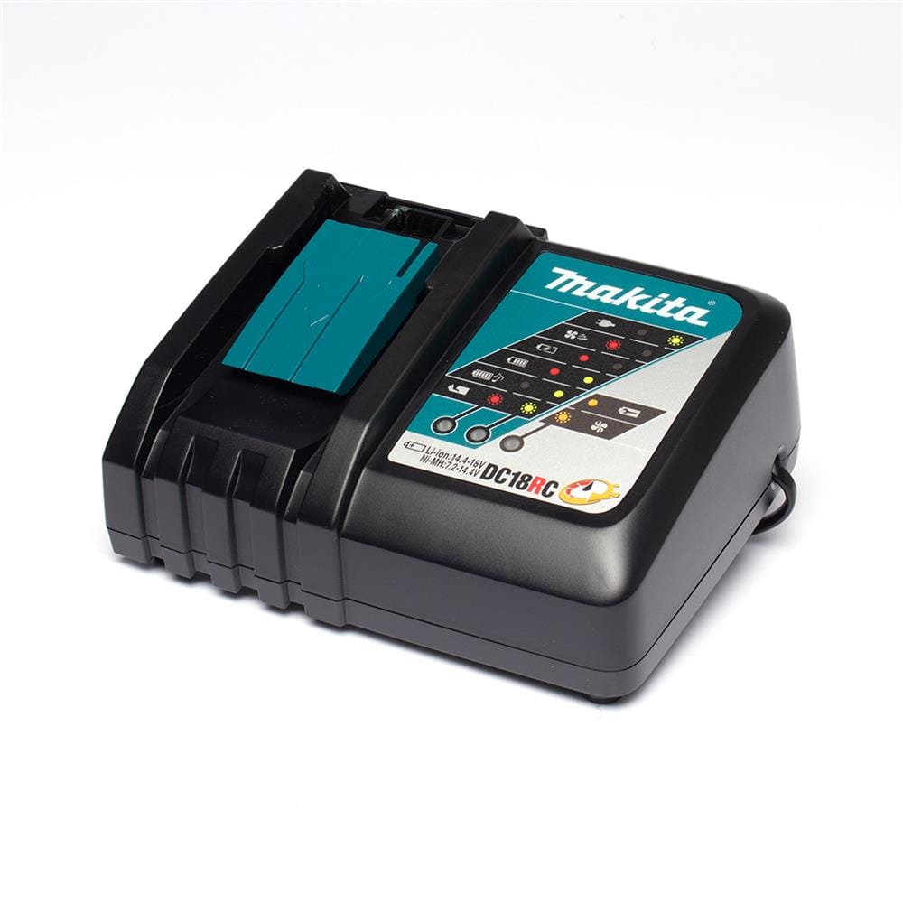 ชุดแบตเตอรี่และแท่นชาร์จ MAKITA BL1850B + DC18RC 18 โวลต์ 5.0 แอมป์ จำนวน 2 ก้อน