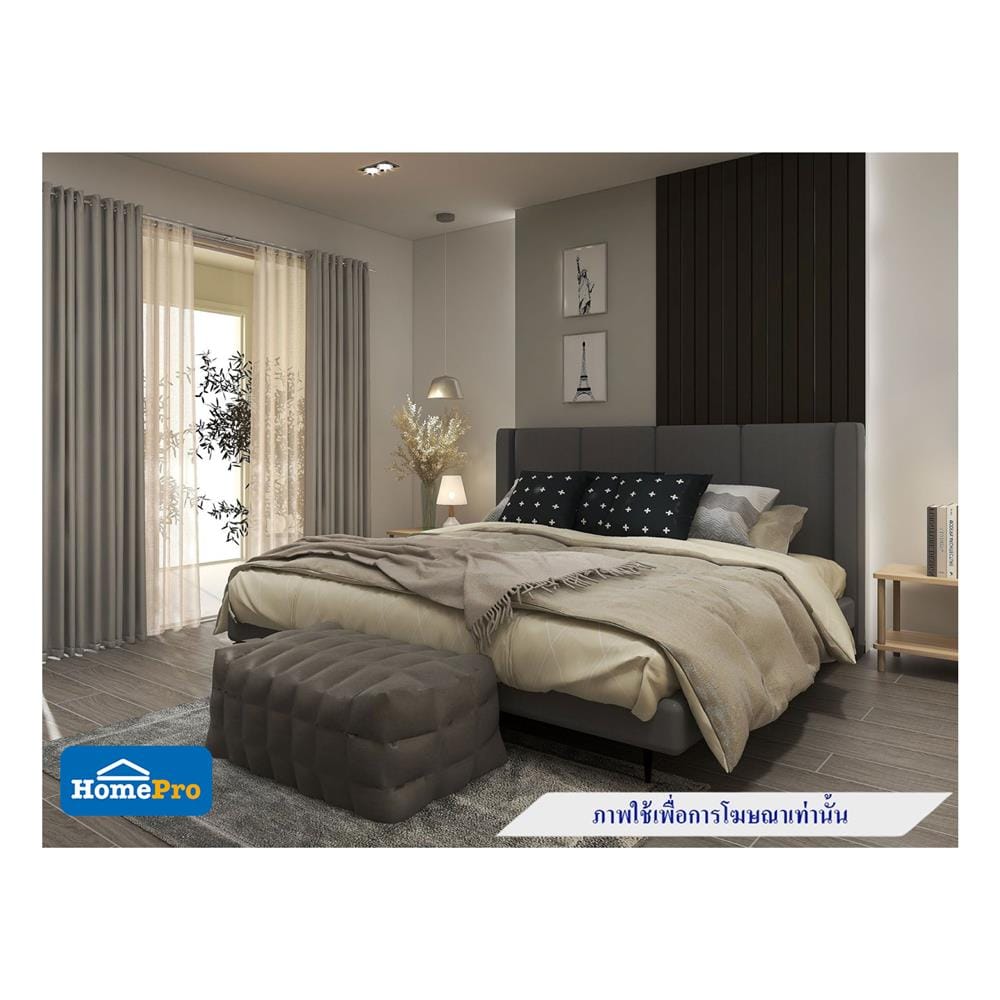 ฐานรองหัวเตียง 6 ฟุต HOME LIVING STYLE OLIVIA สี DARK GREY