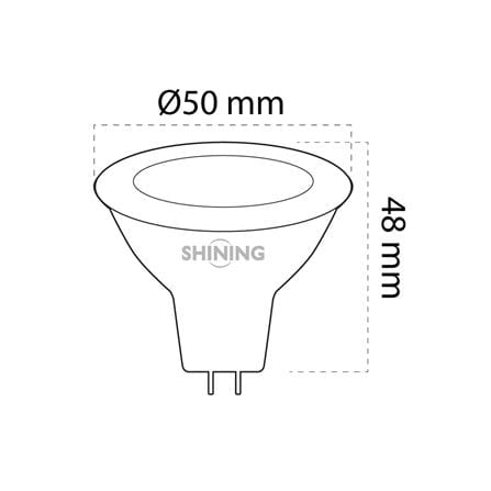 หลอด LED SHINING MR16/PAR 7 วัตต์ COOL WHITE GU5.3_3
