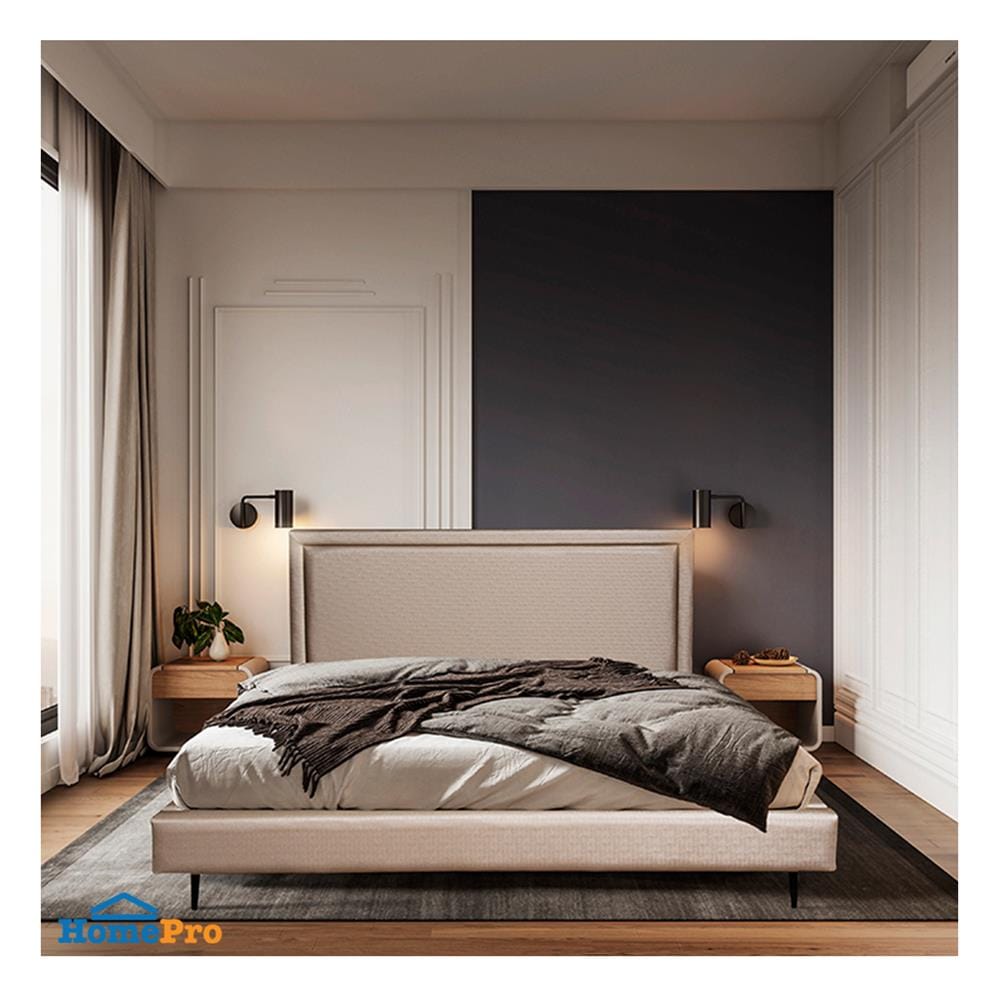 ฐานรองหัวเตียง 5 ฟุต HOME LIVING STYLE GABRIEL สี LIGHT BROWN