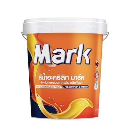 สีน้ำทาภายนอก ชนิดกึ่งเงา CAPTAIN MARK M973 สีเทา ...